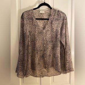 sheer cheetah print top​